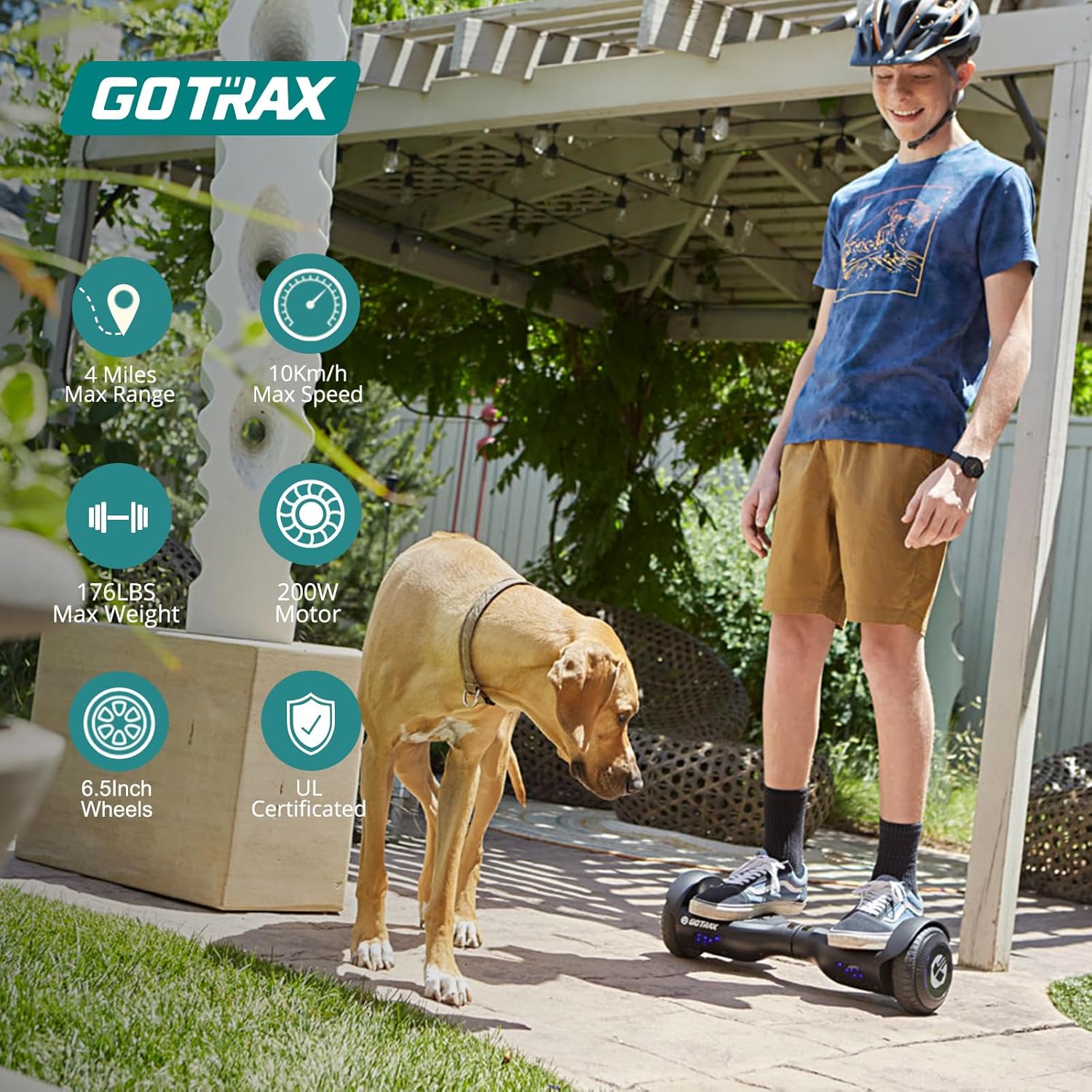 Gyroor Hoverboard Go Kart Attachment for 6.5" 8" 10" Wheels & Gotrax Edge 6.5" LED Hoverboard Self Balancing Scooters