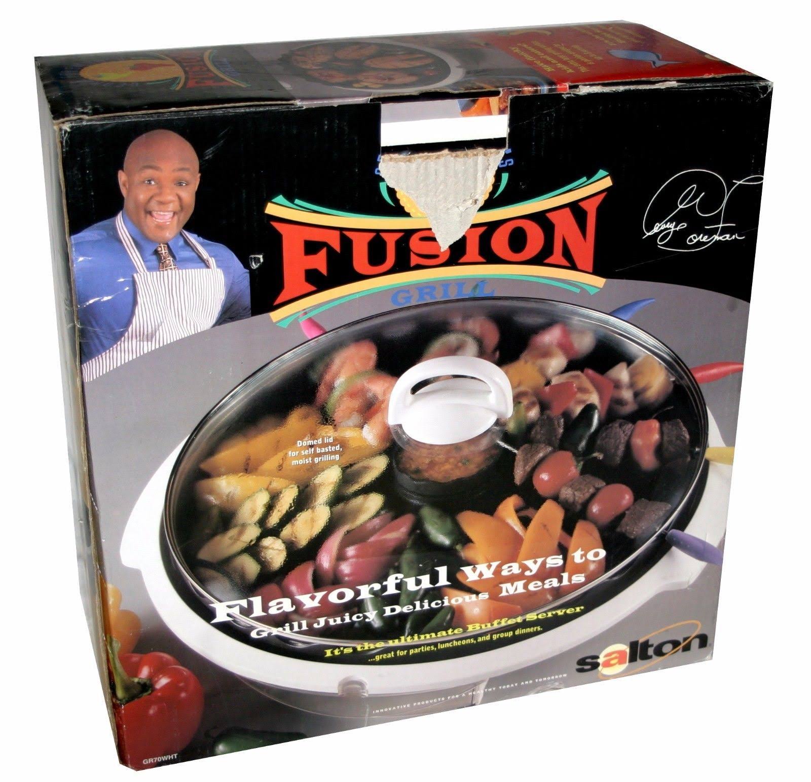 George Foreman Fusion Indoor Grill by Salton Counter Top Gr70 GR70WHT