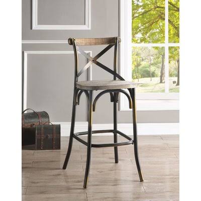 Rosalind Wheeler Ducote Solid Wood 29x22 Bar Stool