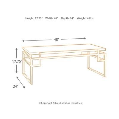 Isman Silver/Black Square End Table by Ashley