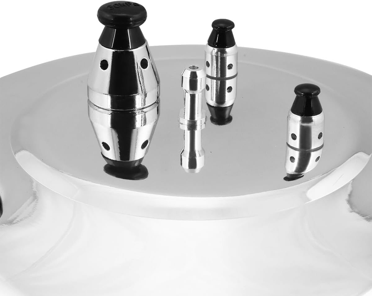 8QT Aluminum Pressure Cooker Thickened Pressure Cooker with Pressure Regulator Fast Cooking Universal Gas Induction Cooker 2-3 Members Use