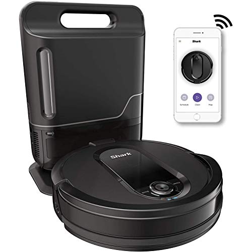 Shark AI Ultra Voice Control Robot Vacuum with Matrix Clean Navigation, Home Mapping, 60-Day Capacity, XL Self-Empty Base for Homes with Pets, Carpet & Hard Floors, Cool Grey