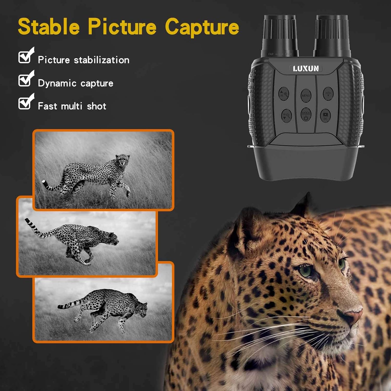 LUXUN Digital Night Vision Goggles Military Tactical for Hunting Infrared Goggle Binoculars for Adults Night Vision And Day With Camera Video Military Grade Night Vision Goggle Survival Gear Equipment