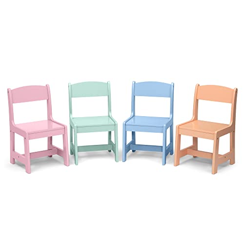 Delta Children Mysize Table with 4 Chairs, Bianca White/Primary