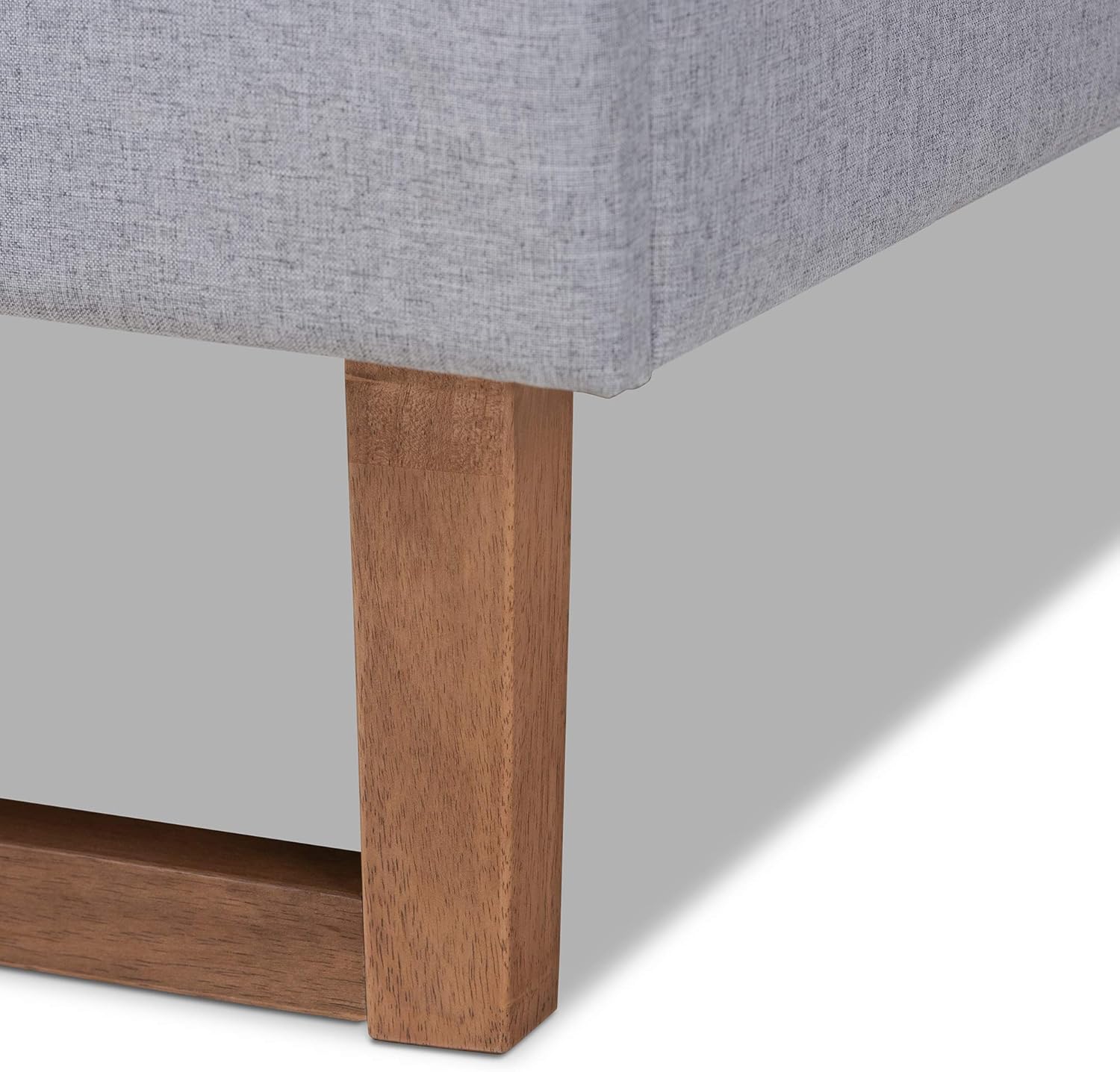 Baxton Studio Beds (Platform), Full, Light Grey/Ash walnut