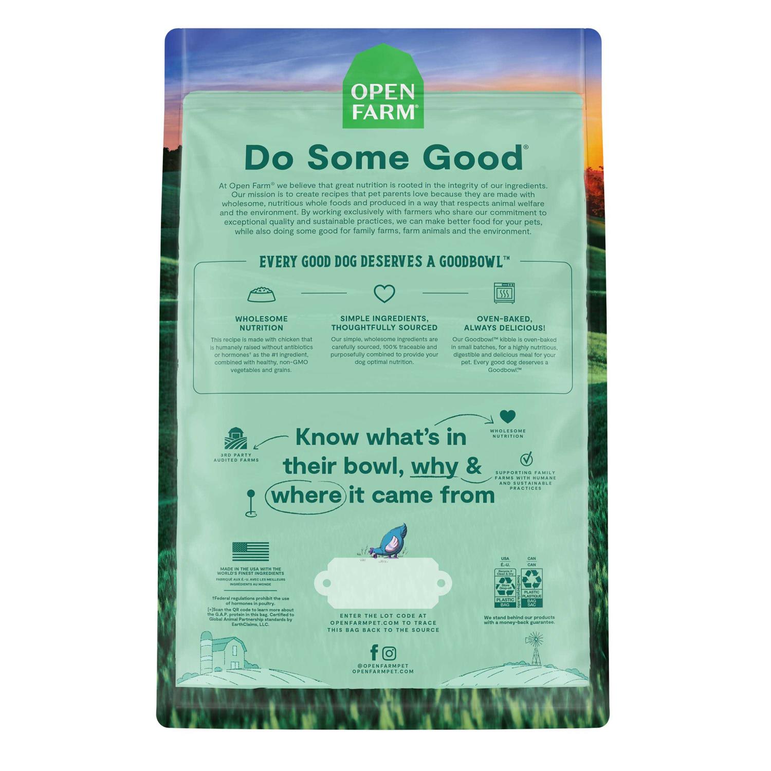 Open Farm Goodbowl Harvest Chicken Brown Rice Recipe Dog Food - Pet Supplies online store