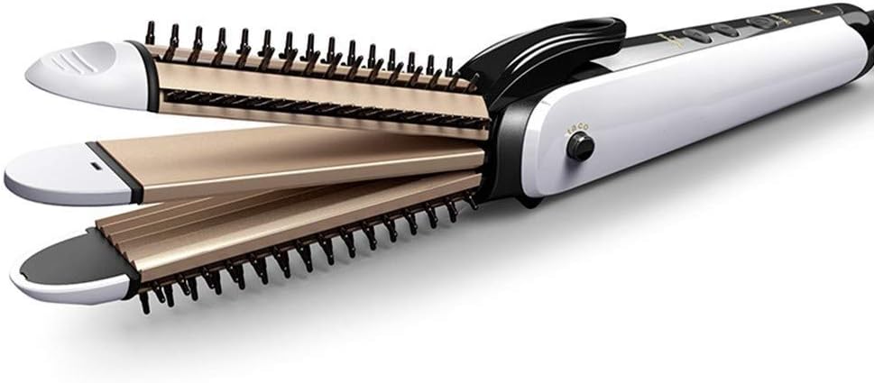 2 in 1 Travel Curling Flat Iron Dual Voltage Mini Hair Straightener and Curler with 1 Inch Rose Gold Ceramic Plate with Heat Resistant Bag