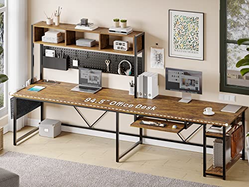 SEDETA L Shaped Gaming Desk, Reversible Computer Desk with Power Outlet and Pegboard, Gaming Desk with Led Lights, Keyboard Tray and Storage Bag for Home Office, Black