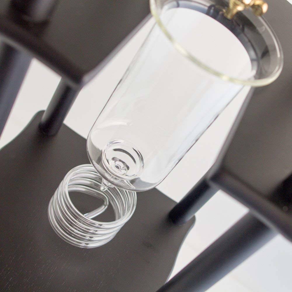 Yama Glass 25 Cup Cold Drip Maker Straight Black Wood Frame