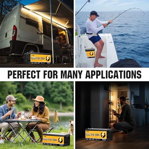 12V 200Ah LiFePO4 Battery, Built-in 200A BMS, 15000 Deep Cycles, 2560Wh,Low Temp Protection Lithium Iron Phosphate Battery for Home Energy, RV, Trolling Motor, Marine, Solar, Off-Grid