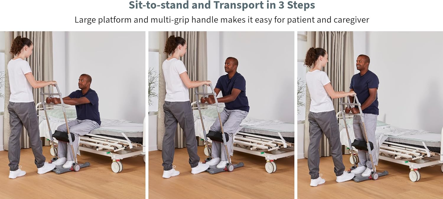 Raiser Pro Sit-to-Stand Patient Lift for Elderly Assist - Portable Chair Lift for Patients, Stand Lift for Elderly, Lift Assist for Elderly - Sturdy and Easy to Use Minimizes Stress