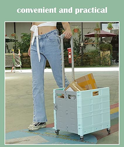 shopping cart foldable shopping trolley Foldable Shopping Trolley,For Groceries Teacher Crate Foldable Utility Cart With Lid And 8 Wheels Stair Climbing Collapsible Storage Cart For Office Shopping C