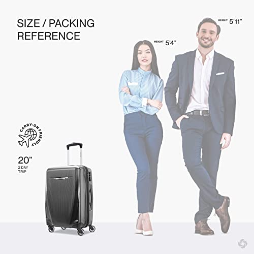 Samsonite Winfield 3 DLX Hardside Expandable Luggage with Spinners, Silver, Carry-On 20-Inch