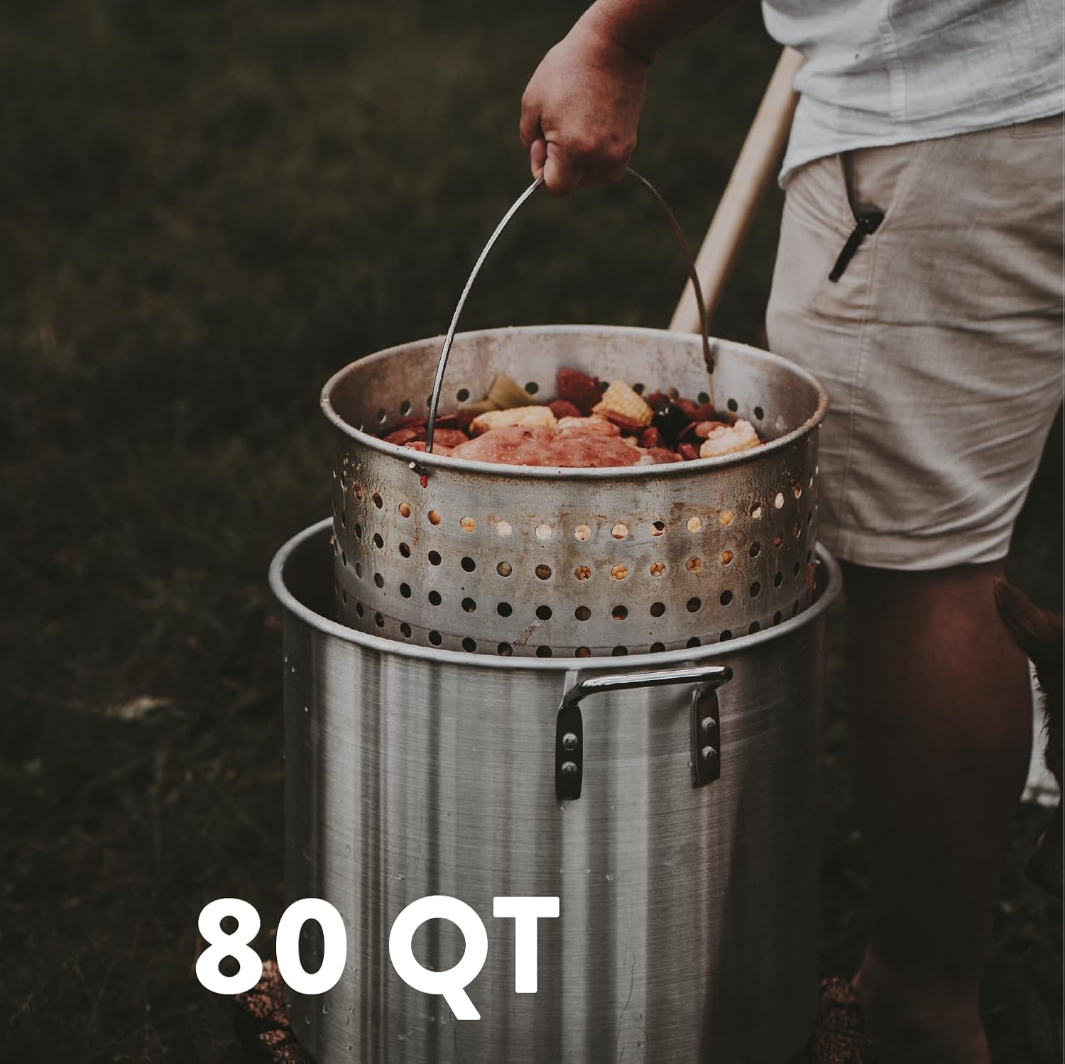 Gas One Seafood Boil Kit with Propane Burner, Propane Regulator, 80Qt Pot with Basket – Heavy Duty Construction Seafood Boil Pot for Outdoor Cooking – Easy to Clean and Durable Crab Boil Pot