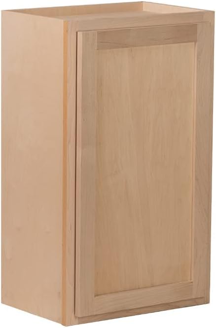 Quicklock RTA (Ready-to-Assemble) | Wall Kitchen Cabinets - Shaker Style | 100% Hardwood | Made in America | Soft Close Hardware | Storage Cabinet | Home Improvement�� (12D x 30W x 30H, Raw Maple)