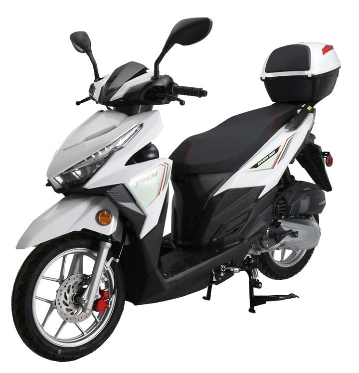 HHH Upgraded 150cc Scooter Vitacci Spark150 Fully Automatic Street Scooter with Gy6 Engine 150cc Motorcycle Moped Gas Street Bike for Adult and Youth (Black)