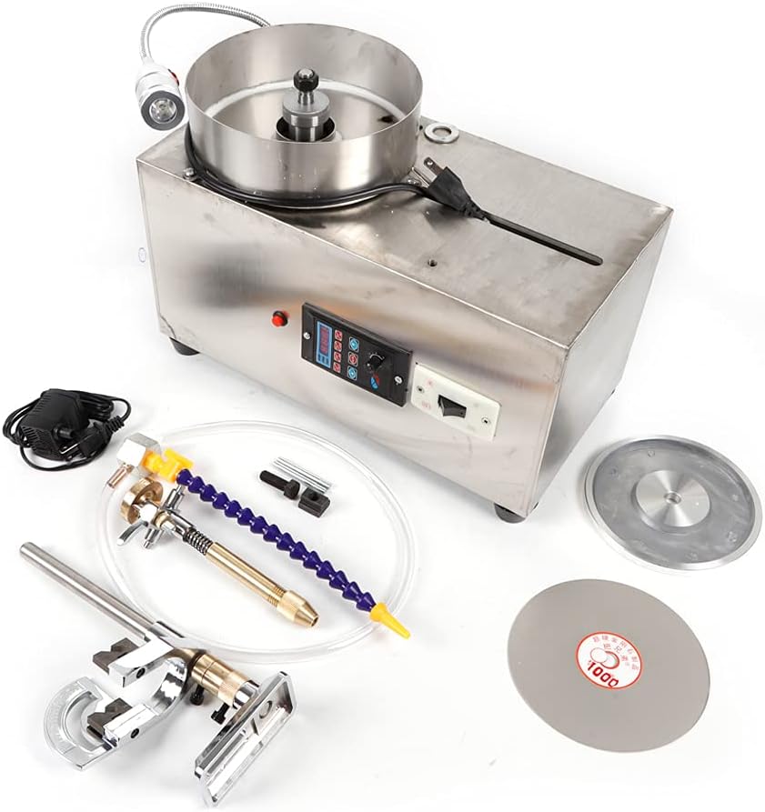 Gem Faceting Machine 180W Jewelry Polisher Jewel Angle Polisher 3000RPM with Faceted Manipulator for Jewelry Polisher