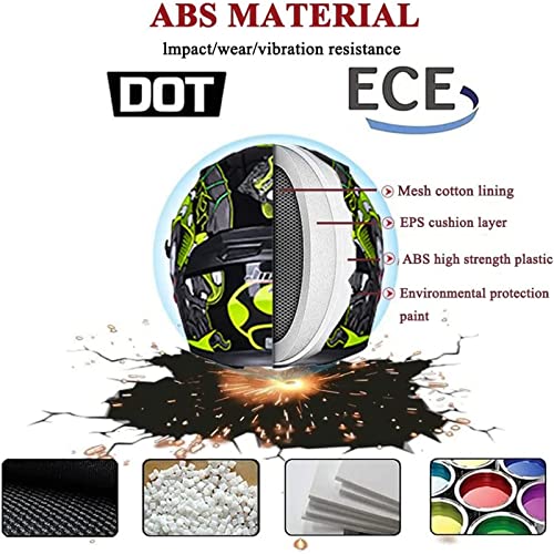 Modular Flip Up Front Motorcycle Helmets with Bluetooth Headset Full Face Street Bike Helmets Dual Visors DOT/ECE Approved Motorbike Helmet Automatic Answering Hands-Free Call