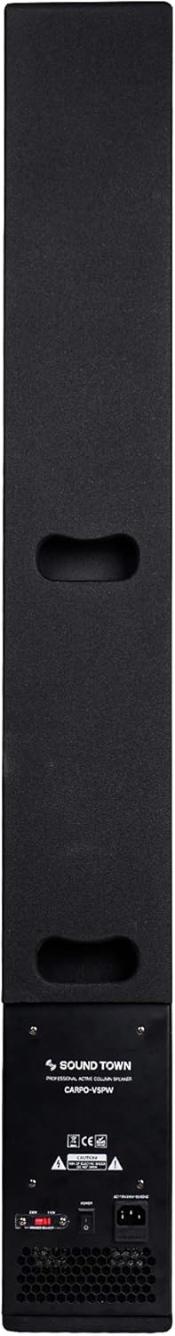 Sound Town 700W Powered Column Speaker Line Array System with 6 x 5” Woofers, 2-Channel Mixer and Bluetooth for Live Music, House of Worship, Meeting Rooms, Restaurants (CARPO-V5PW)