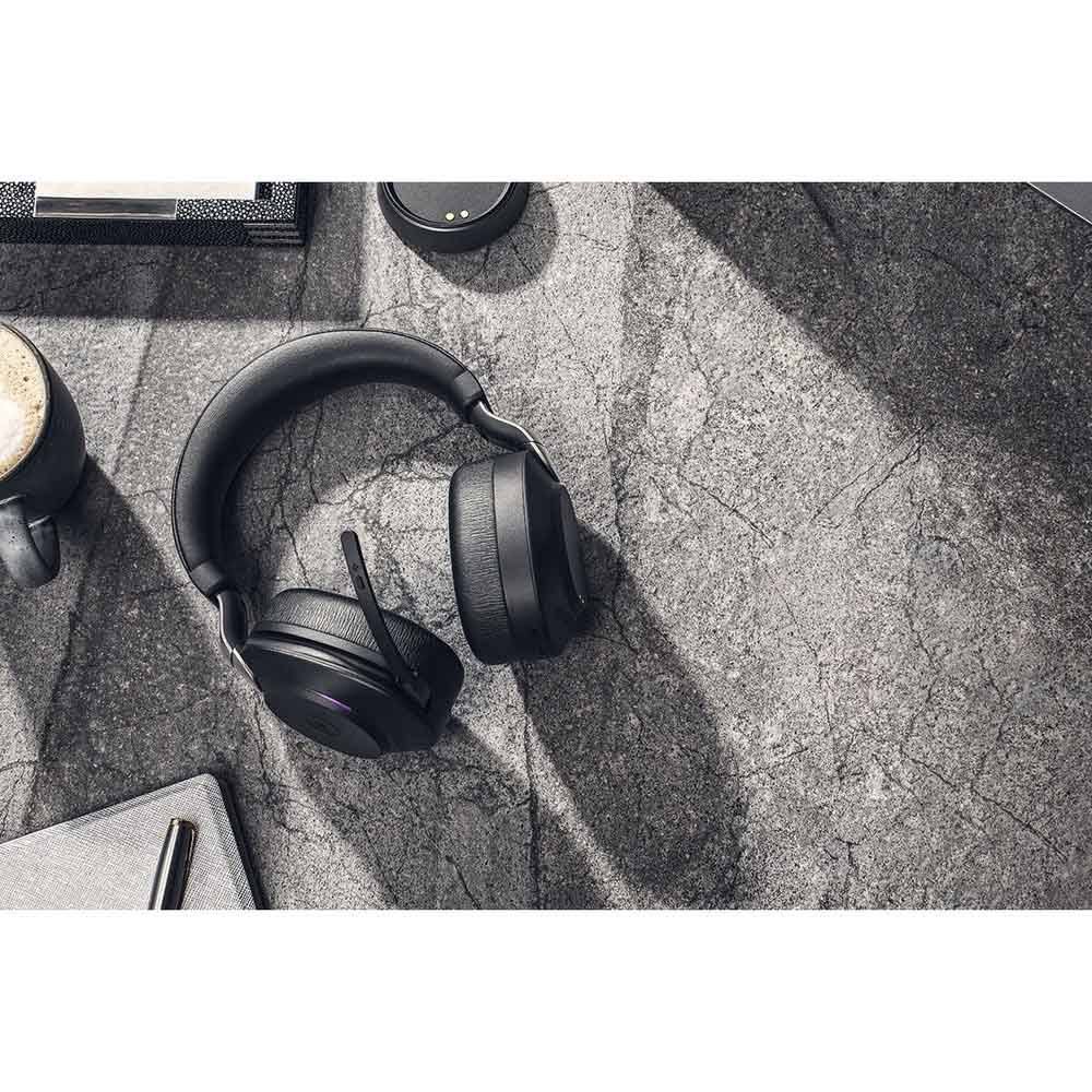Jabra Evolve2 85 UC Stereo - Headset - full size - Bluetooth - wireless, wired - active noise canceling - 3.5 mm jack - noise is