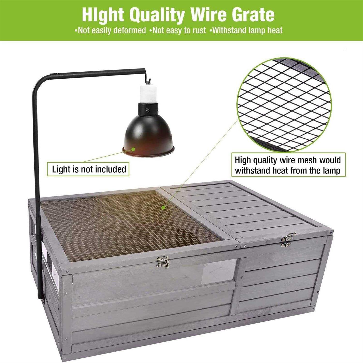 GUTINNEEN Tortoise Cage Large Tortoise Habitat with Light Support Frame - Pet Supplies online store
