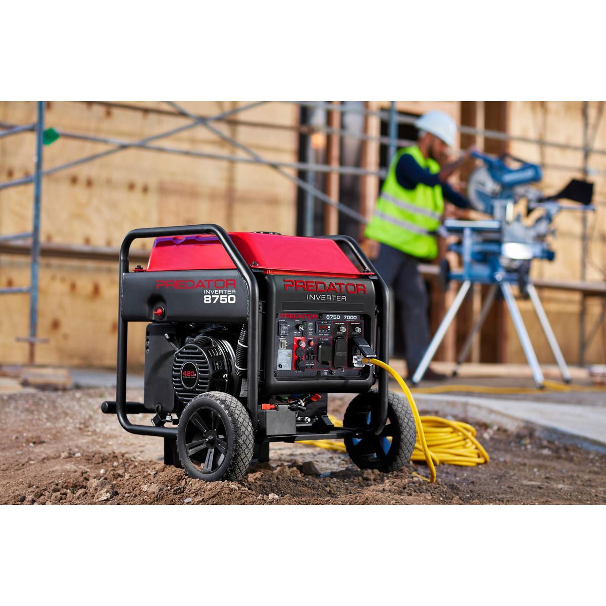 PREDATOR 8750 Watt Open-Frame Inverter Generator with CO SECURE Technology, EPA