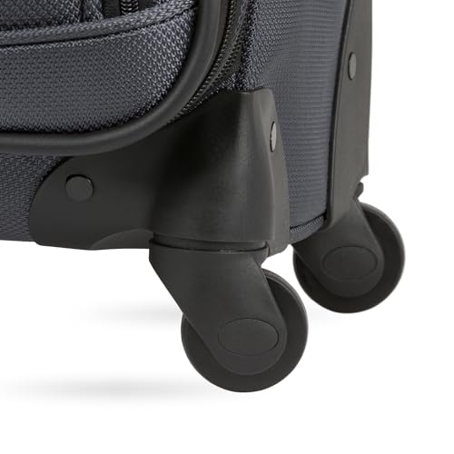 SwissGear Sion Softside Expandable Luggage, Black, Checked-Large 29-Inch