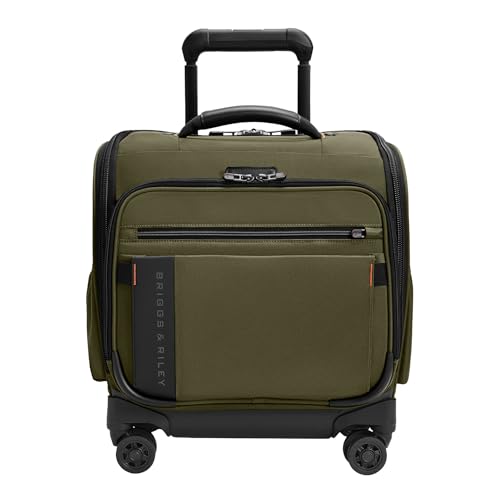 Briggs & Riley Domestic 22" Carry On Expandable Spinner - Luggage for Travel, Suitcases with Wheels, Softside Rolling Bag for Men & Women, Self-Repairing Zipper - ZDX Collection, Black