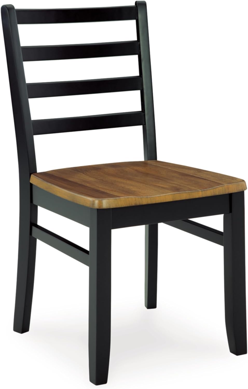 Signature Design by Ashley Blondon Dining Table and 4 Chairs, Set of 5, 42" W x 42" D x 30" H, Black & Light Brown
