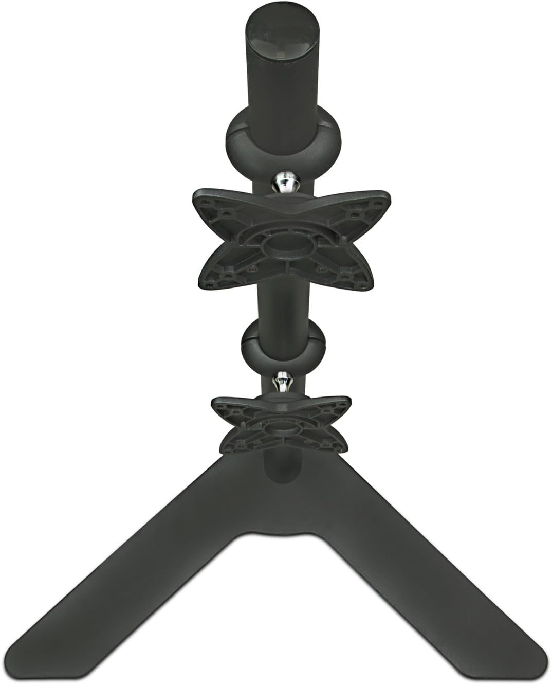 Mount-It! Dual Monitor Stand | Vertical Stack Free Standing Desk Mount | Adjustable Height for Computer Monitor Screens Up To 27 Inches, VESA 75x75 and 100x100, Black (MI-758)