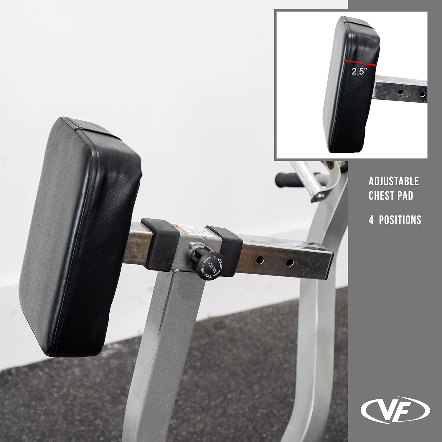 Valor Fitness Seated Row Machine - Back Chest Workout - Plate Loaded- Independent Converging Arms - Multi Grip Positions - Rotating Handles- includes 2" Plate Adapters - Home Gym Max 400 lbs