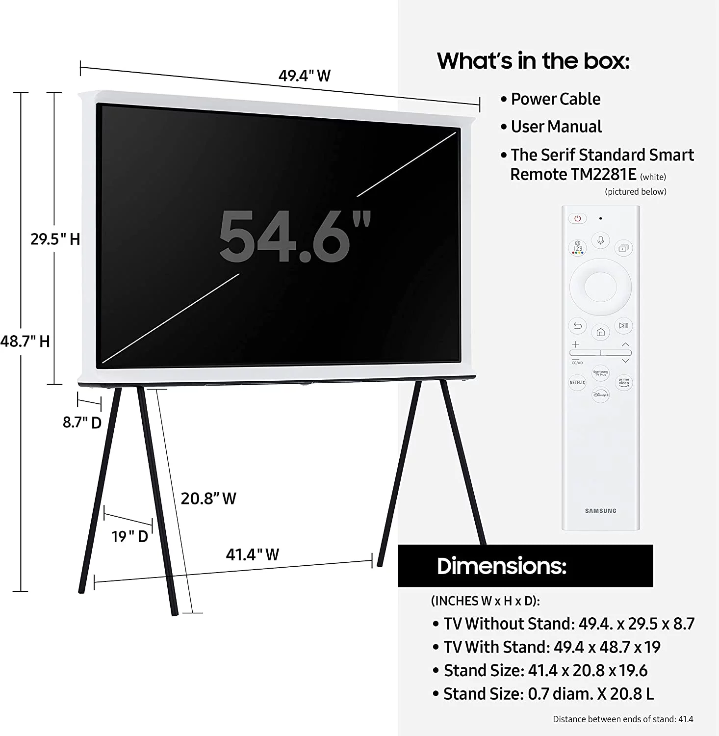 SAMSUNG 55" Class LS01B The Serif QLED 4K Smart TV QN55LS01BAFXZA 2022