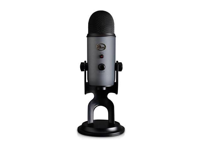 Blue Yeti Slate USB Mic with Knox Gear USB Hub and Knox Pop Filter
