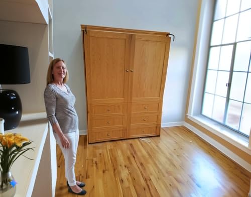 Queen Size DIY Murphy Bed Hardware Kit – Vertical Wall Bed for Space-Saving - Budget-Friendly DIY Setup -Made in USA -Hide Away Design with Murphy Bed Queen Hardware - Bed Lift Mechanism - Pull Down