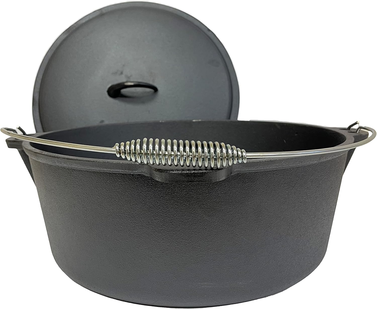 Cuisiland Pre-Seasoned 12 Quart 14 inch Cast Iron Dutch Oven Dome Lid
