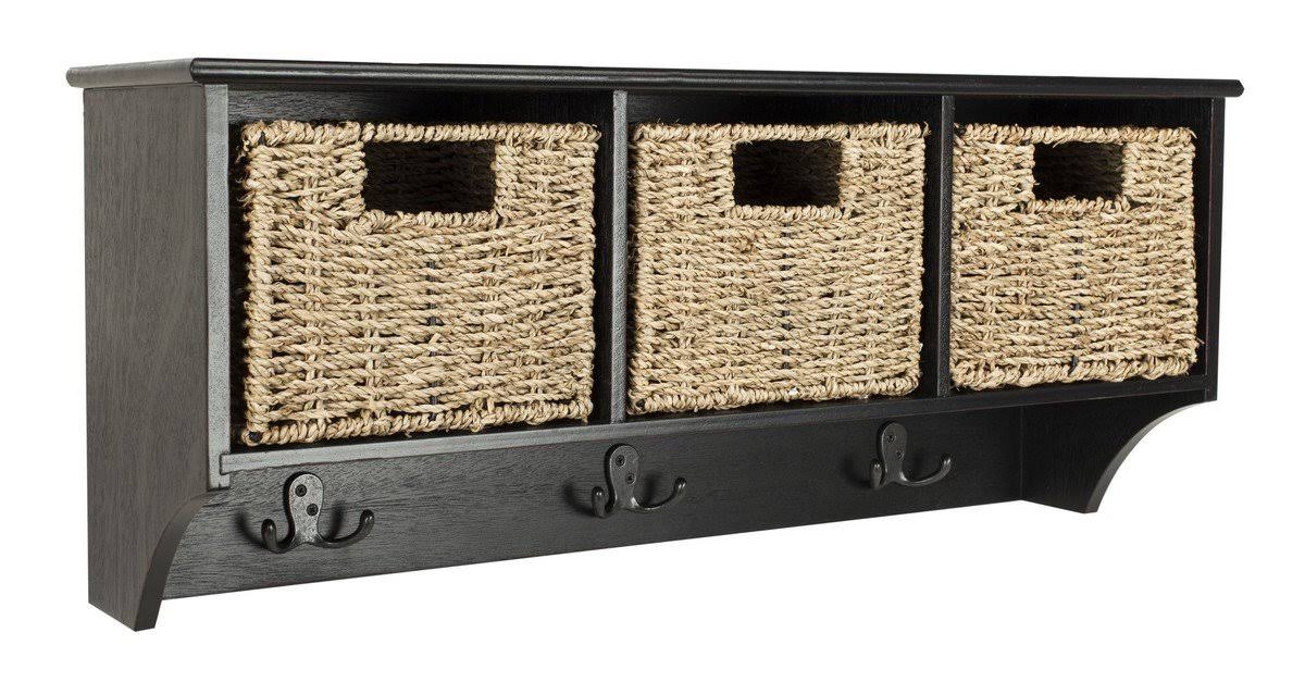 Safavieh Finley Cherry Hanging 3 Basket Wall Rack