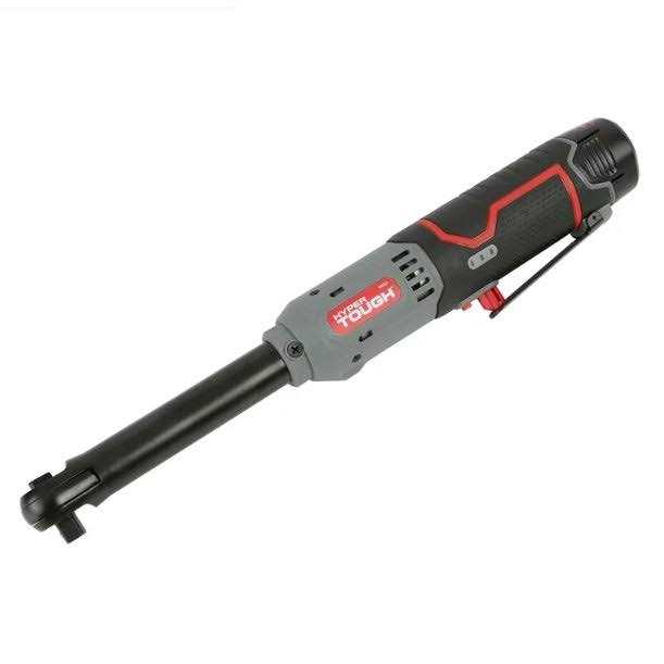 Hyper Tough 12V Max* 3/8-in Lithium-Ion Cordless Extended Reach Ratchet with 1.5Ah Battery and Charger 99323