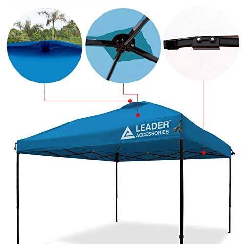 Leader Accessories 10' x 10' Instant Canopy Pop Up Canopy Straight Leg Wheeled Carry Bag Included