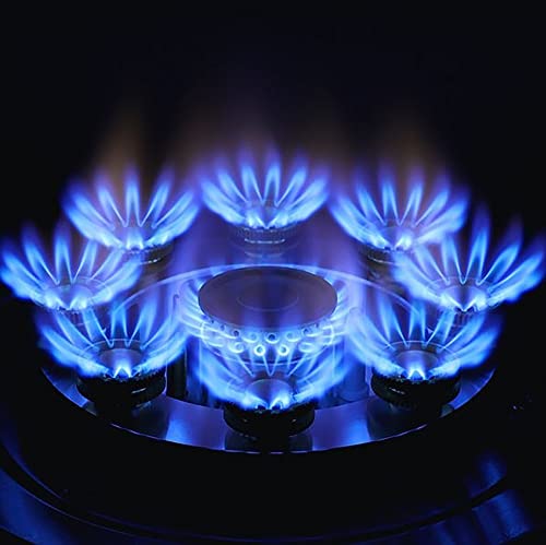Burner Gas Cooker gas hob 5.2KW Built-in gas stove， Table-Top Cooking ，Black tempered glass is easy to clean，Portable wok gas stove for Home, Camping & Caravan Cooking [Energy Class A]