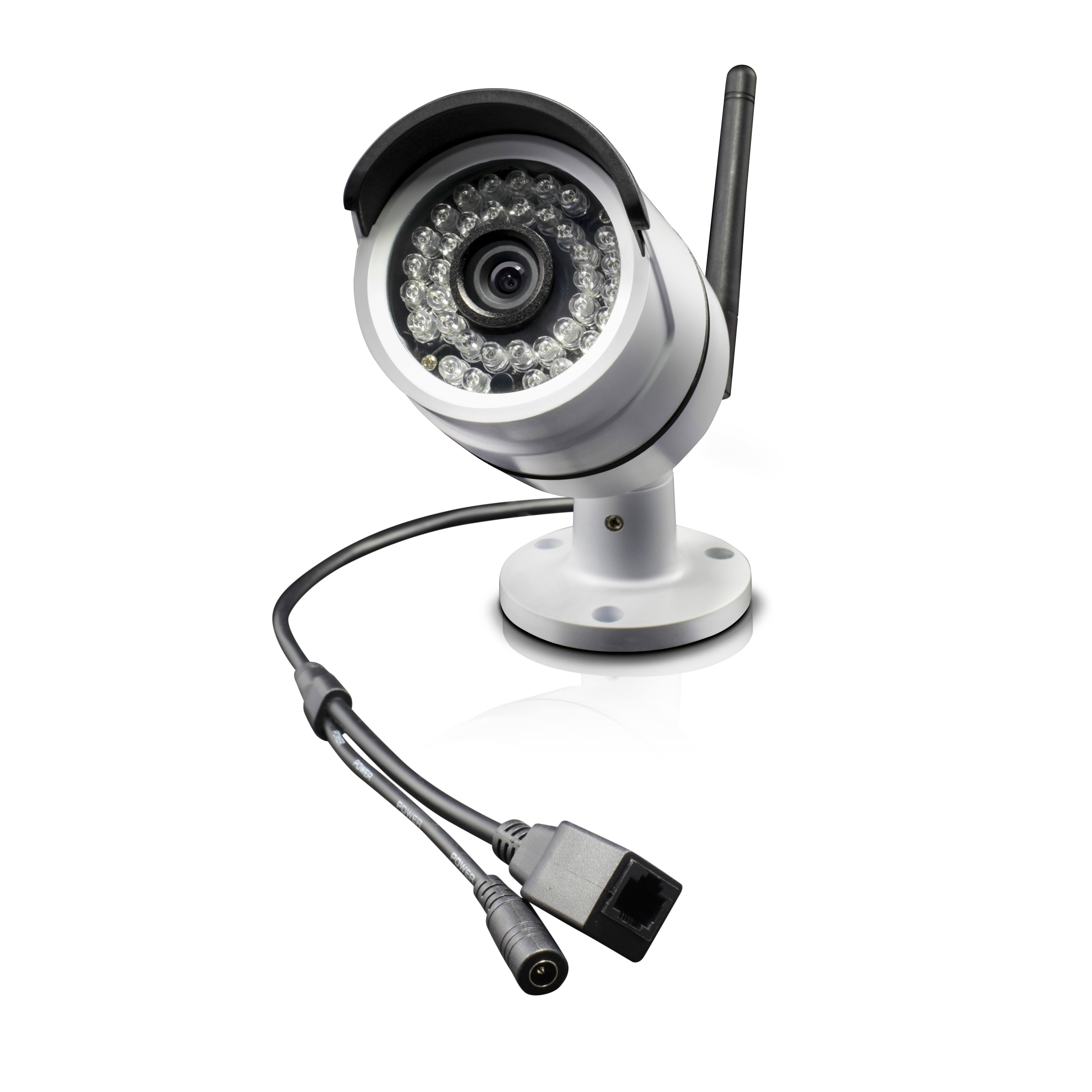 SwannSecure NVW-470 All-in-One Wi-Fi HD Monitoring 4-Channel Monitor with 2 Outdoor cameras Night Vision - Wireless - 7x22 LCD