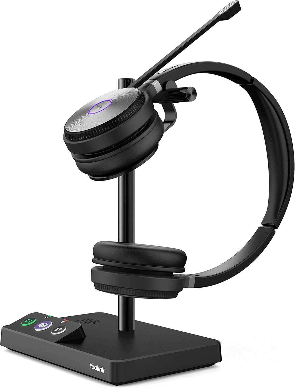 Yealink WH62 Wireless Headset with Microphone for PC Computer Laptop Teams Certified Headset for Office IP VoIP Phones DECT Headset SIP Phone for UC Communication