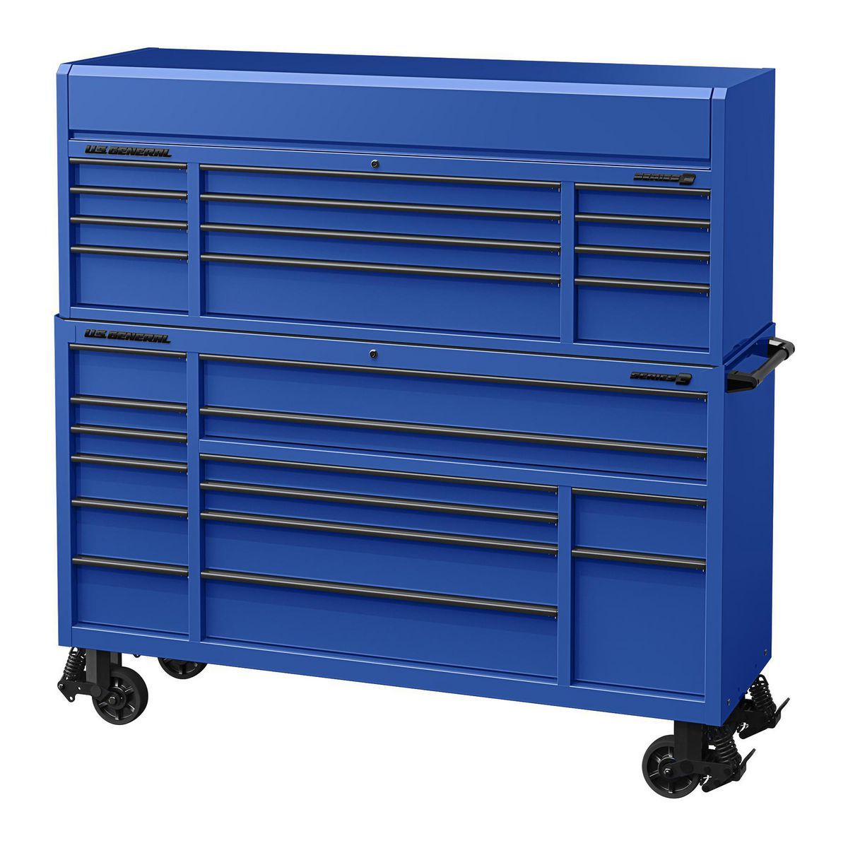 U.S. GENERAL 72 in. x 22 in. Triple-Bank Roll Cab, Series 3, Slate Gray