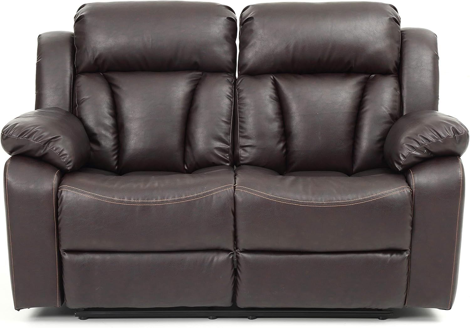 Glory Furniture Reclining Love seat, Brown Faux Leather