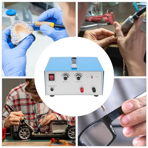 80A Pulse Spot Welder, 110V Jewelry Spot Welder, Gold Silver Jewelry Spot Welding Machine, Electric Soldering Machine With Foot Pedal, for Gold Silver Steel Jewelry Welding (Yellow)