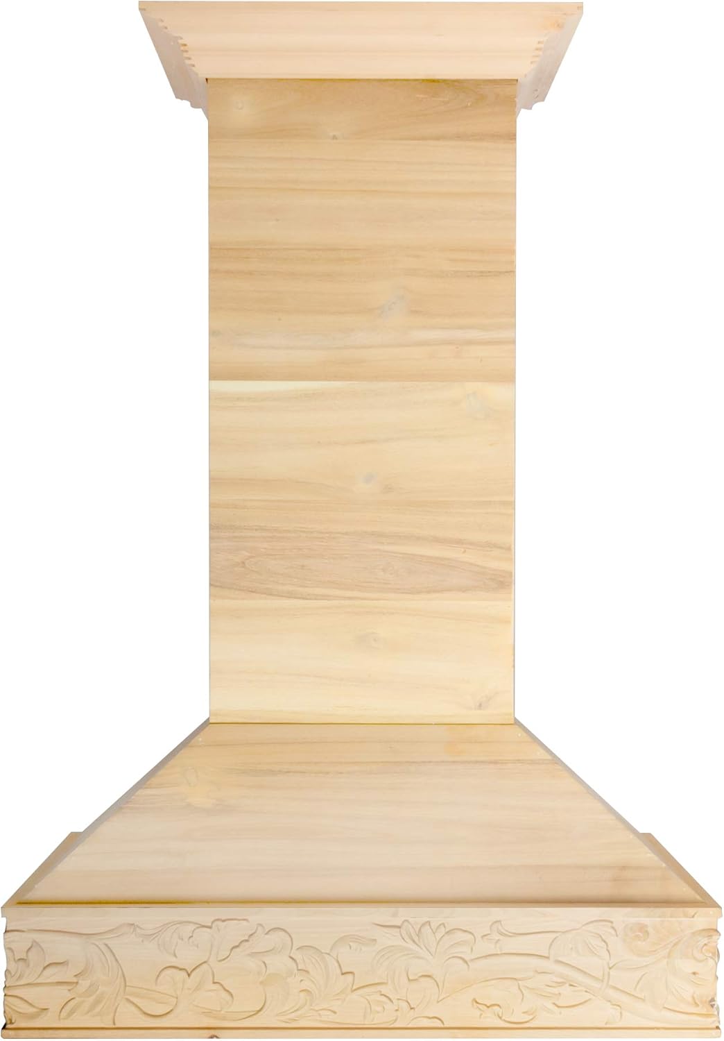 ZLINE 36" Ducted Wooden Island Mount Range Hood in Unfinished Wooden (9373UF-36)
