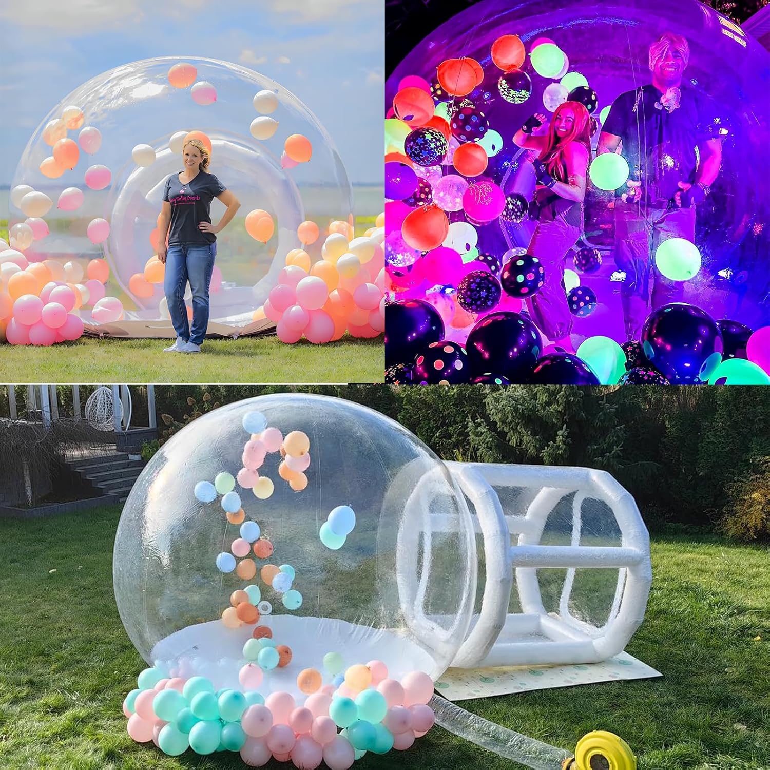 13FT Bubble House Inflatable Bubble Tent, Clear Bubble Balloon Dome Tent with Blower&Pump, Transparent Bubble Garden Tent for Events Exhibitions Party Wedding Birthday Decor