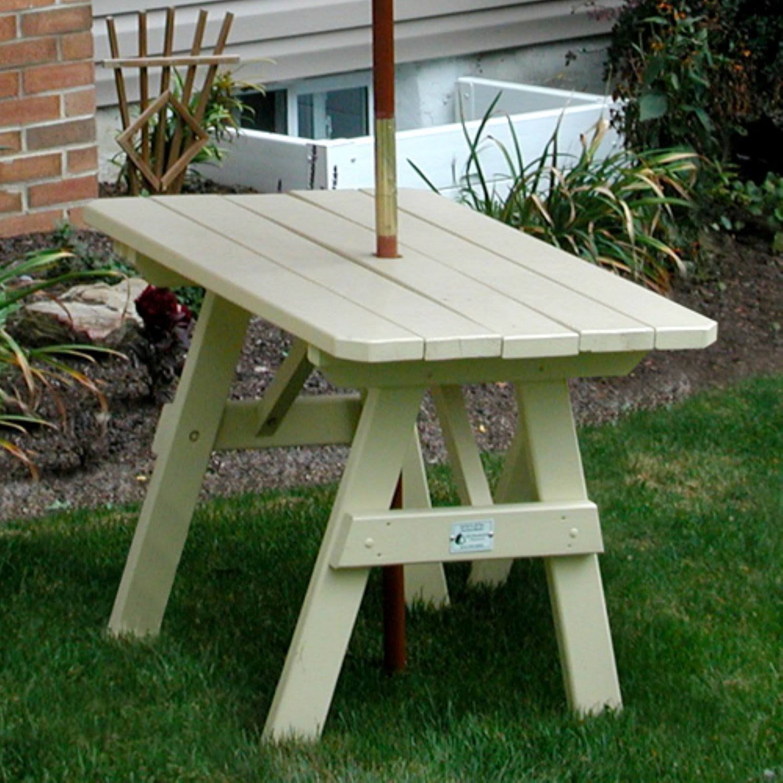 A u0026 L Furniture Yellow Pine Traditional Picnic Table Unfinished