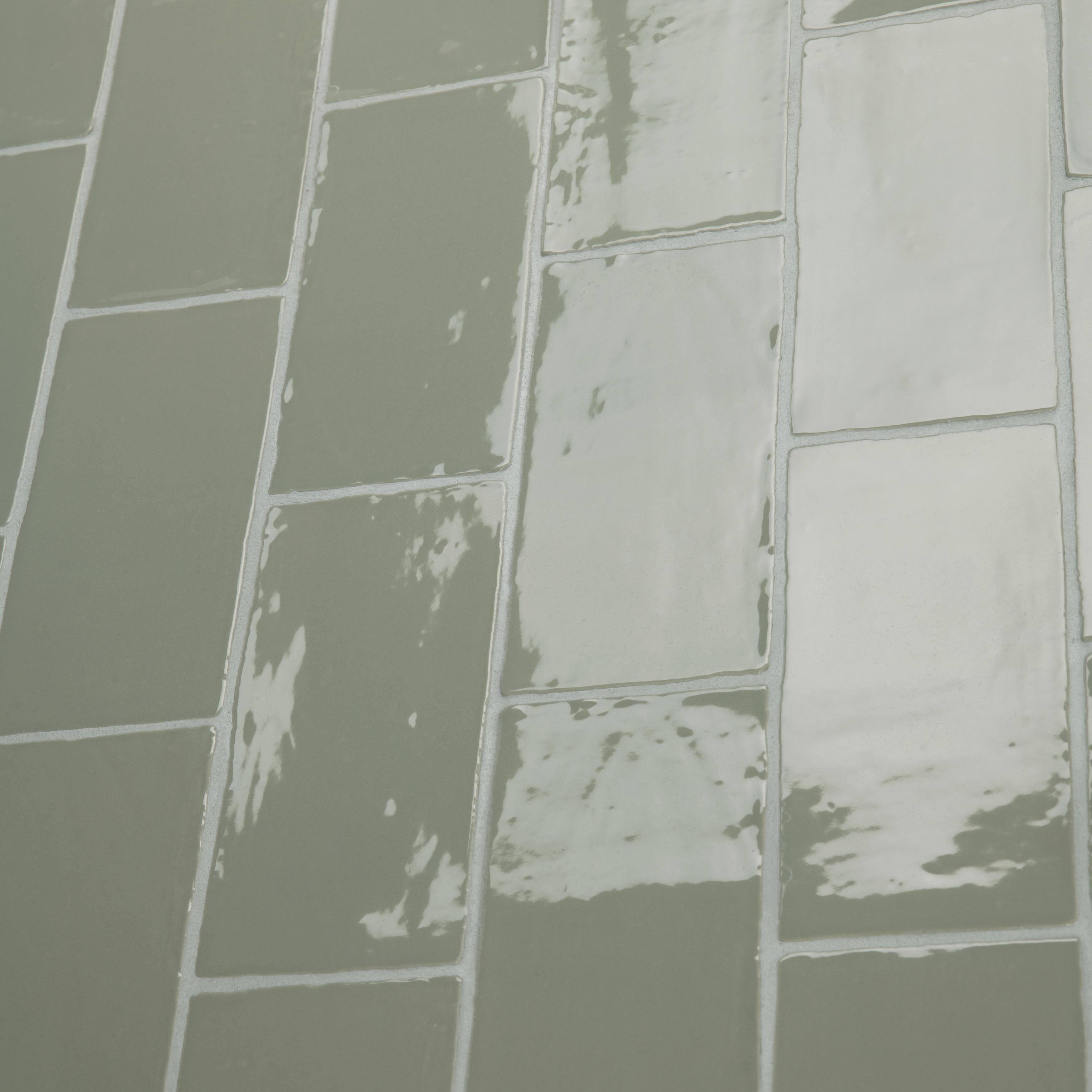 SomerTile Chester Sage 3x22 x 6x22 Ceramic Wall Subway Tile - Case 44 Tiles
