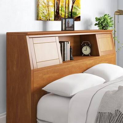 Libby Bookcase Headboard Loon Peak Color: Coffee Alder, Size: Queen