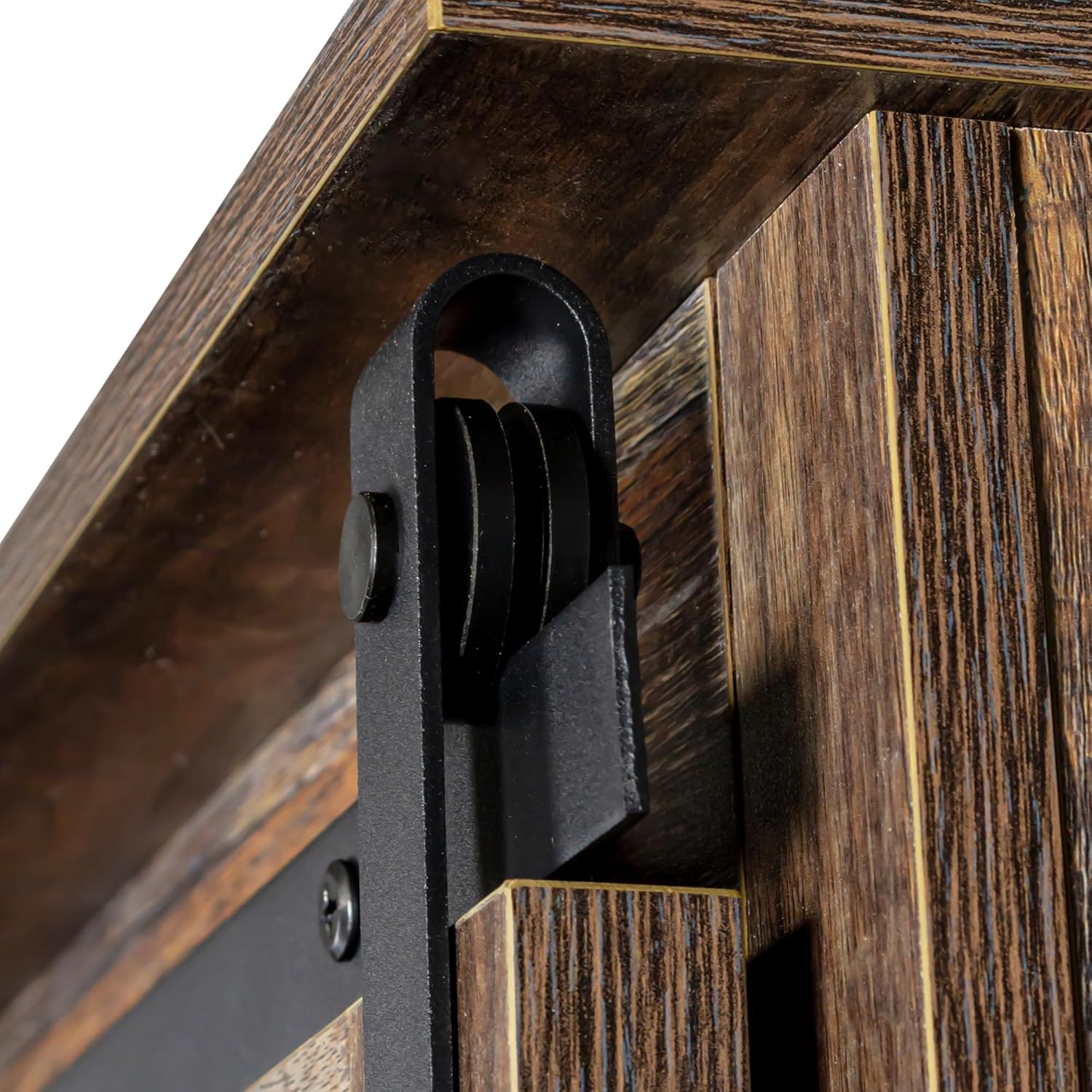 Tall Storage Cabinet Country Wood Rustic Farmhouse Pantry Cupboard Sliding Door Kitchen Organizer Furniture Home Drawer Shelves Utility Towel Shelf Office